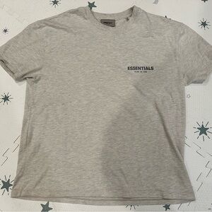 Fear of God Essentials Oatmeal Grey T Shirt Sz M SS21